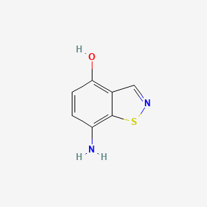 molecular formula C7H6N2OS B8574645 1,2-Benzisothiazol-4-ol, 7-amino- 