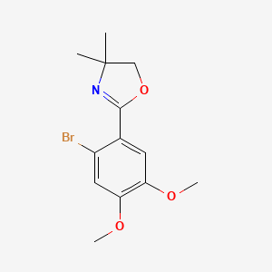 molecular formula C13H16BrNO3 B8574656 2-(2-Bromo-4,5-dimethoxyphenyl)-4,4-dimethyl-4,5-dihydro-1,3-oxazole CAS No. 56658-14-1