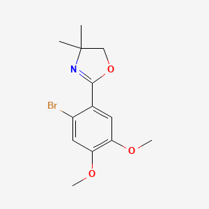 B8574656 2-(2-Bromo-4,5-dimethoxyphenyl)-4,4-dimethyl-4,5-dihydro-1,3-oxazole CAS No. 56658-14-1