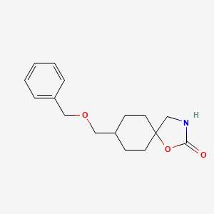 molecular formula C16H21NO3 B8574672 8-(Benzyloxymethyl)-1-oxa-3-azaspiro[4.5]decan-2-one 
