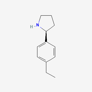 molecular formula C12H17N B8574721 (S)-2-(4-ethyl-phenyl)-pyrrolidine 