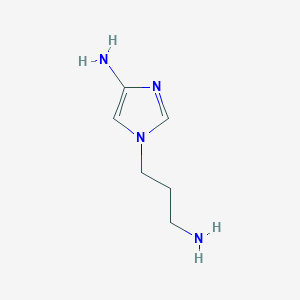 molecular formula C6H12N4 B8574768 1-(3-Aminopropyl)-1H-imidazol-4-amine 