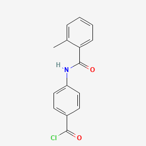 molecular formula C15H12ClNO2 B8574897 4-[(2-methylbenzoyl)amino]benzoyl Chloride CAS No. 168080-31-7