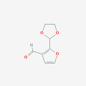 molecular formula C8H8O4 B8574901 2-(1,3-Dioxolan-2-yl)-3-furaldehyde 