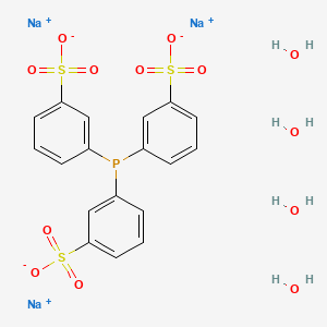 molecular formula C18H20Na3O13PS3 B8574914 Sodium 3,3',3''-phosphinetriyltribenzenesulfonate tetrahydrate 