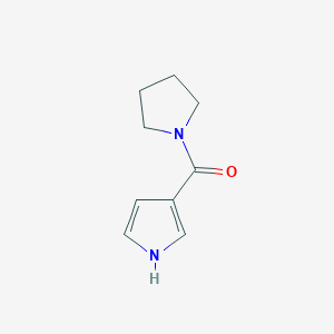 molecular formula C9H12N2O B8574923 3-(pyrrolidin-1-ylcarbonyl)-1H-pyrrole 