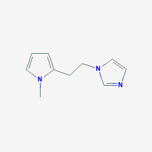 molecular formula C10H13N3 B8574932 1-[2-(1-Methyl-1H-pyrrol-2-YL)ethyl]-1H-imidazole 