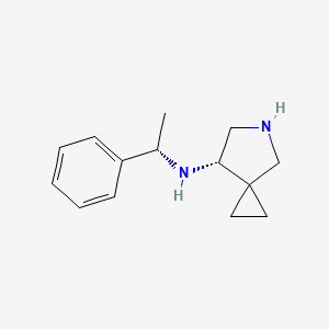 molecular formula C14H20N2 B8574967 (S)-7-[(S)-1-Phenylethyl]amino-5-azaspiro[2.4]heptane CAS No. 185422-07-5