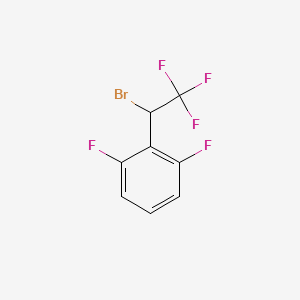 molecular formula C8H4BrF5 B8574976 2-(1-Bromo-2,2,2-trifluoroethyl)-1,3-difluorobenzene 