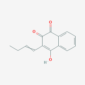 molecular formula C14H12O3 B8574992 2-Hydroxy-3-(1-n-butenyl)-1,4-naphthoquinone 