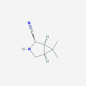 molecular formula C8H12N2 B8575020 (1R,2S,5S)-6,6-dimethyl-3-azabicyclo[3.1.0]hexane-2-carbonitrile 