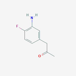 molecular formula C9H10FNO B8575039 1-(3-Amino-4-fluorophenyl)propan-2-one 