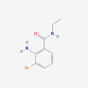 molecular formula C9H11BrN2O B8575045 2-Amino-3-bromo-N-ethylbenzamide 