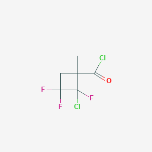 molecular formula C6H5Cl2F3O B8575047 2-Chloro-2,3,3-trifluoro-1-methylcyclobutane-1-carbonyl chloride CAS No. 128146-96-3
