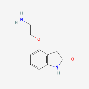 molecular formula C10H12N2O2 B8575064 4-(2-Amino-ethoxy)-1,3-dihydro-indol-2-one 