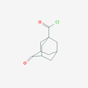 molecular formula C11H13ClO2 B8575086 4-Oxotricyclo[3.3.1.1~3,7~]decane-1-carbonyl chloride CAS No. 675200-37-0