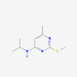 molecular formula C9H15N3S B8575126 N-isopropyl-6-methyl-2-(methylthio)pyrimidin-4-amine 