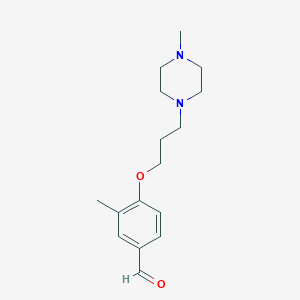 molecular formula C16H24N2O2 B8575139 3-Methyl-4-[3-(4-methylpiperazin-1-yl)propoxy]benzaldehyde CAS No. 848847-32-5
