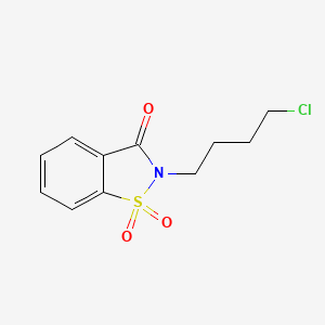 molecular formula C11H12ClNO3S B8575152 2-(4-Chloro-1-butyl)-3(2H)-benz[d]isothiazolone 1,1-Dioxide 