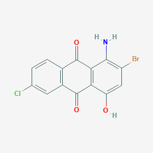 molecular formula C14H7BrClNO3 B8575164 1-Amino-2-bromo-6-chloro-4-hydroxyanthracene-9,10-dione CAS No. 14473-11-1