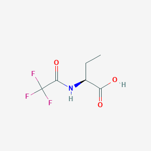 molecular formula C6H8F3NO3 B8575189 (S)-(+)-2-trifluoroacetylaminobutyric acid 