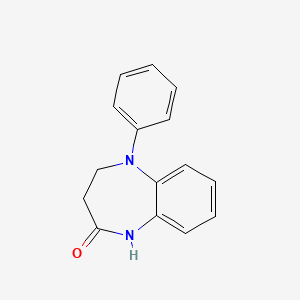 molecular formula C15H14N2O B8575199 2-oxo-5-phenyl-1,3,4,5-tetrahydro-2H-1,5-benzodiazepine 