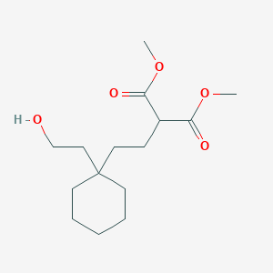 Dimethyl 3-[1-(2-hydroxyethyl)cyclohexyl]-1,1-propanedicarboxylate
