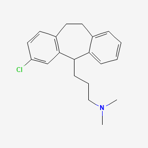 molecular formula C20H24ClN B8575217 3-Chloro-10,11-dihydro-N,N-dimethyl-5H-dibenzo(a,d)cycloheptene-5-propylamine CAS No. 22725-40-2