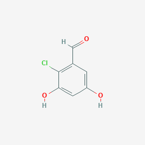 molecular formula C7H5ClO3 B8575267 2-Chloro-3,5-dihydroxybenzaldehyde 