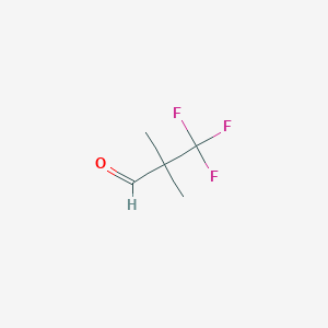 molecular formula C5H7F3O B8575277 3,3,3-Trifluoro-2,2-dimethylpropanal 