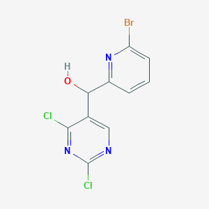 molecular formula C10H6BrCl2N3O B8575298 (6-Bromo-pyridin-2-yl)-(2,4-dichloro-pyrimidin-5-yl)-methanol 