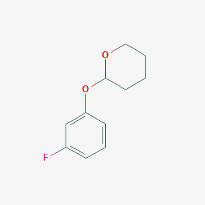 molecular formula C11H13FO2 B8575305 2-(3-fluorophenoxy)tetrahydro-2H-pyran 