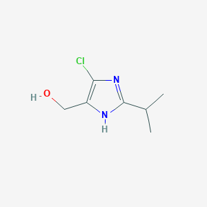 molecular formula C7H11ClN2O B8575311 [4-chloro-2-(1-methylethyl)-1H-imidazol-5-yl]methanol 