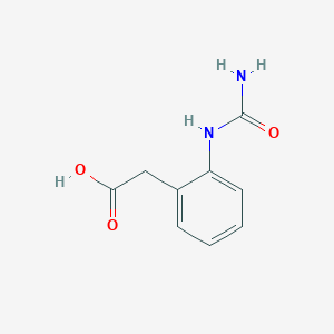 molecular formula C9H10N2O3 B8575349 2-(2-Ureidophenyl)acetic acid 