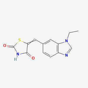 5-[(1-Ethyl-1H-benzimidazol-6-yl)methylidene]-1,3-thiazolidine-2,4-dione