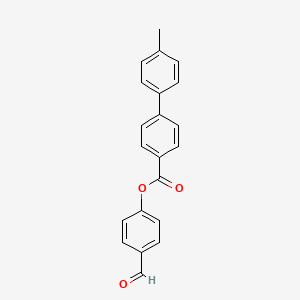 molecular formula C21H16O3 B8575418 4-Formylphenyl 4'-methyl-[1,1'-biphenyl]-4-carboxylate 