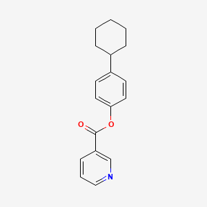 molecular formula C18H19NO2 B8575433 p-Cyclohexylphenyl nicotinate CAS No. 3468-32-4