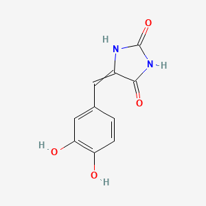 molecular formula C10H8N2O4 B8575441 5-[(3,4-Dihydroxyphenyl)methylidene]imidazolidine-2,4-dione CAS No. 52036-15-4