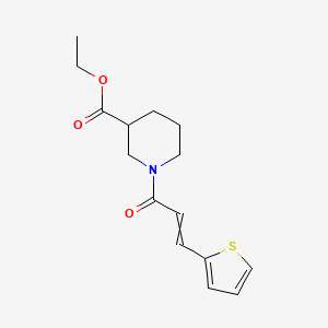 molecular formula C15H19NO3S B8575456 Ethyl 1-(3-(2-thienyl)acrylyl)-3-piperidinecarboxylate 