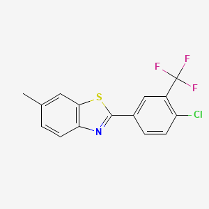 2-[4-Chloro-3-(trifluoromethyl)phenyl]-6-methyl-1,3-benzothiazole
