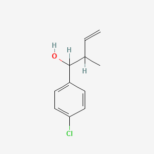 molecular formula C11H13ClO B8575569 1-(4-Chloro-phenyl)-2-methyl-but-3-en-1-ol CAS No. 123989-31-1