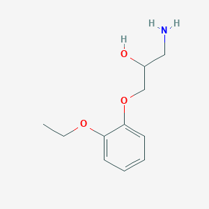 molecular formula C11H17NO3 B8575573 (-)-1-Amino-3-(o-ethoxyphenoxy)-propan-2-ol 
