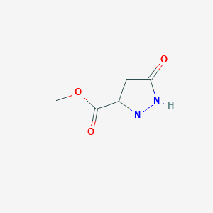 molecular formula C6H10N2O3 B8575580 methyl 3-hydroxy-1-methyl-4,5-dihydro-1H-pyrazole-5-carboxylate 