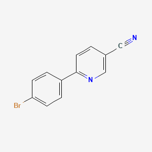 molecular formula C12H7BrN2 B8575581 2-(4'-Bromophenyl)-5-pyridinecarbonitrile 