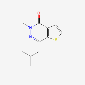 molecular formula C11H14N2OS B8575593 5-Methyl-7-(2-methylpropyl)thieno[2,3-d]pyridazin-4(5H)-one 