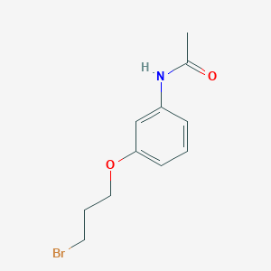 molecular formula C11H14BrNO2 B8575598 N-[3-(3-Bromo-propoxy)-phenyl]-acetamide 