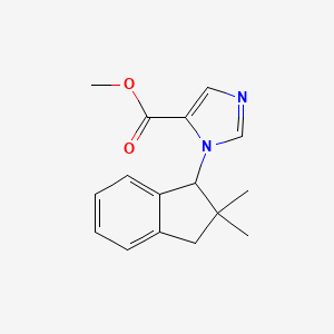 molecular formula C16H18N2O2 B8575621 3-(2,2-dimethyl-indan-1-yl)-3H-imidazole-4-carboxylic acid methyl ester 