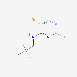 molecular formula C9H13BrClN3 B8575639 5-Bromo-2-chloro-4-(neopentyl)aminopyrimidine 