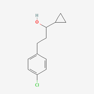 molecular formula C12H15ClO B8575643 2-(4-Chlorophenyl)ethyl cyclopropyl carbinol 