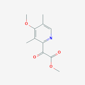 molecular formula C11H13NO4 B8575658 Methyl 2-(4-methoxy-3,5-dimethyl-2-pyridyl)-2-oxoacetate 